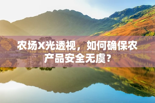农场X光透视，如何确保农产品安全无虞？