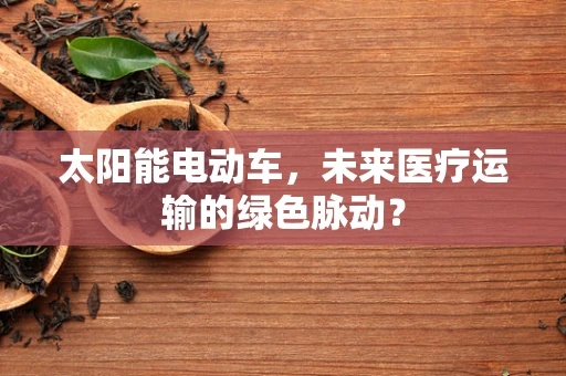 太阳能电动车，未来医疗运输的绿色脉动？