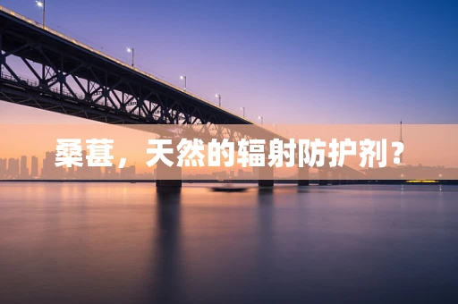 桑葚，天然的辐射防护剂？