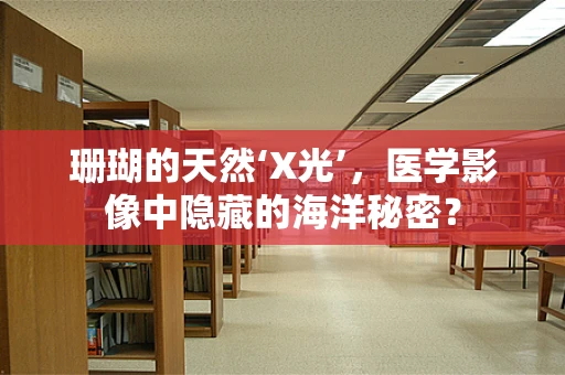 珊瑚的天然‘X光’，医学影像中隐藏的海洋秘密？