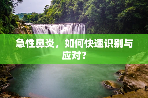 急性鼻炎，如何快速识别与应对？