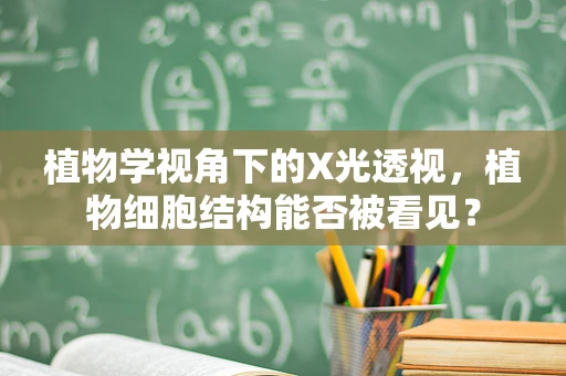 植物学视角下的X光透视，植物细胞结构能否被看见？