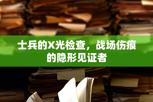 士兵的X光检查，战场伤痕的隐形见证者