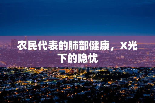 农民代表的肺部健康，X光下的隐忧