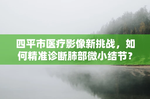 四平市医疗影像新挑战，如何精准诊断肺部微小结节？