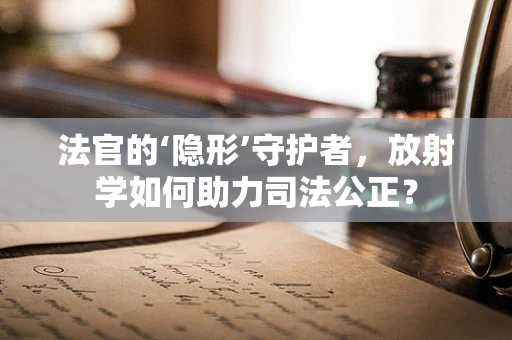 法官的‘隐形’守护者，放射学如何助力司法公正？