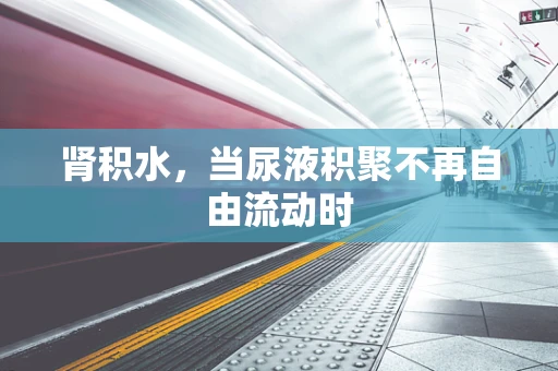 肾积水，当尿液积聚不再自由流动时