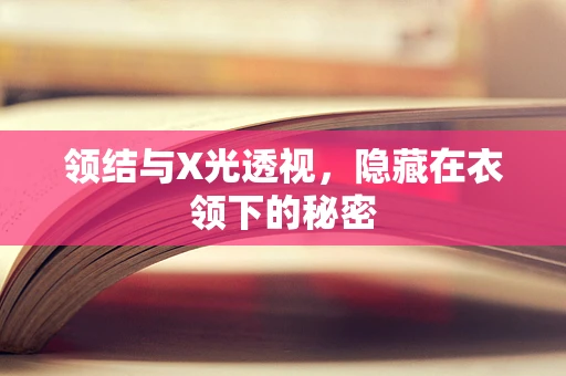 领结与X光透视，隐藏在衣领下的秘密