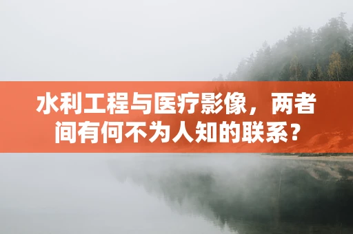 水利工程与医疗影像，两者间有何不为人知的联系？