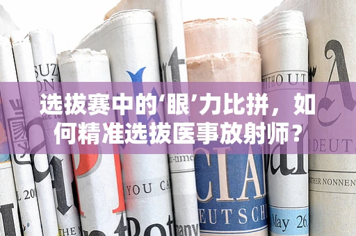 选拔赛中的‘眼’力比拼，如何精准选拔医事放射师？