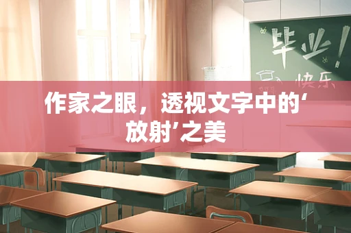 作家之眼，透视文字中的‘放射’之美