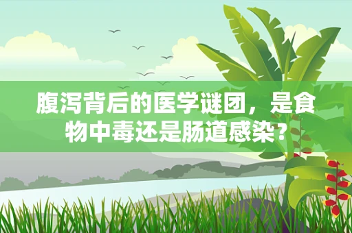 腹泻背后的医学谜团，是食物中毒还是肠道感染？