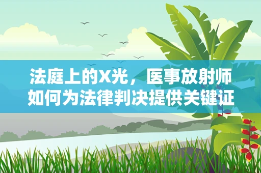 法庭上的X光，医事放射师如何为法律判决提供关键证据？