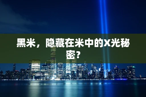 黑米，隐藏在米中的X光秘密？