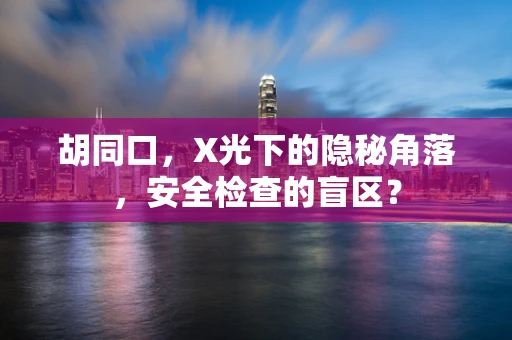 胡同口，X光下的隐秘角落，安全检查的盲区？