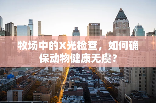 牧场中的X光检查，如何确保动物健康无虞？