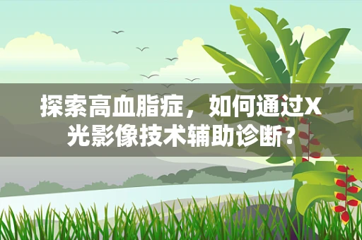 探索高血脂症，如何通过X光影像技术辅助诊断？